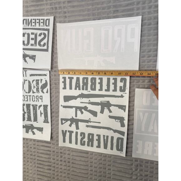 Bundle 6 Heat Transfers Second Amendment NRA Weapons Ammo Craft Gift Freedom USA - Picture 9 of 15